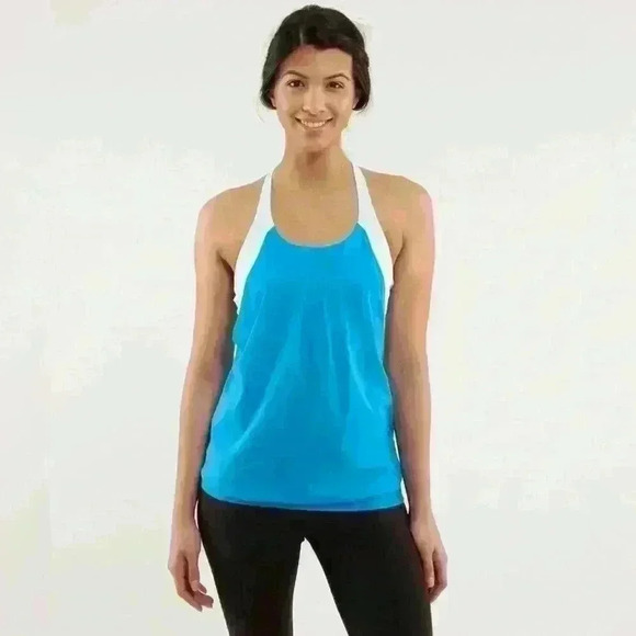 Lululemon Practice Freely Tank size 4 
Beach Blanket Blue / Aquamarine - Picture 1 of 15